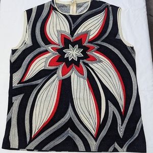 Zio Luigi vintage sleeveless top - navy, red, and white